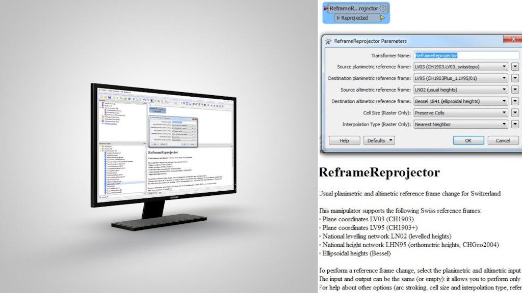 GIS Tools and Applications (FME): FME plug-ins and datasets for realtime reprojection